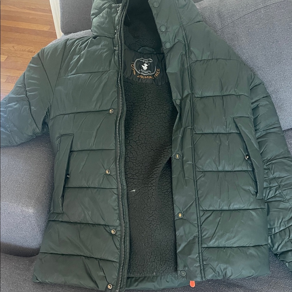 SAVE THE DUCK Kids Green Puffer Jacket
